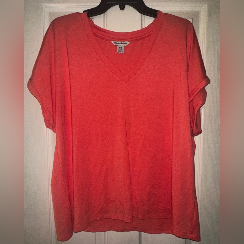 Tommy Bahama Coral Short Sleeve V-Neck Tee
